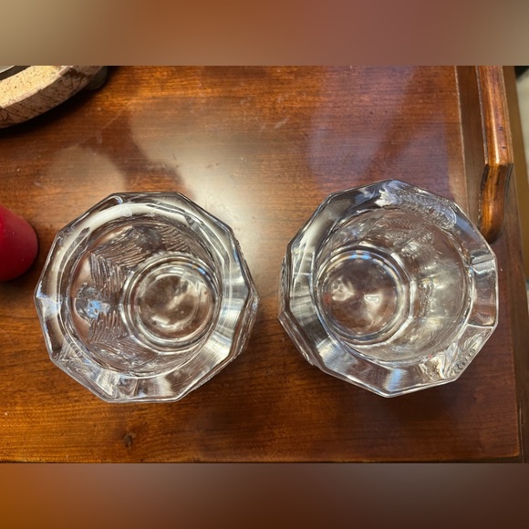 Mikasa Crystal Votive Holders. Set of Two. Pine Tree & Pine Cone - Picture 5 of 5